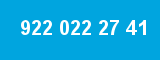 922 022 27 41 922 022 27 41